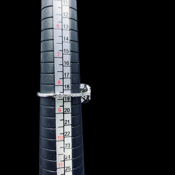 Bomb Party 925 Ring Mystic Topaz Halo Sterling Silver Size 8.5 Statement Jewelry - Picture 5 of 7